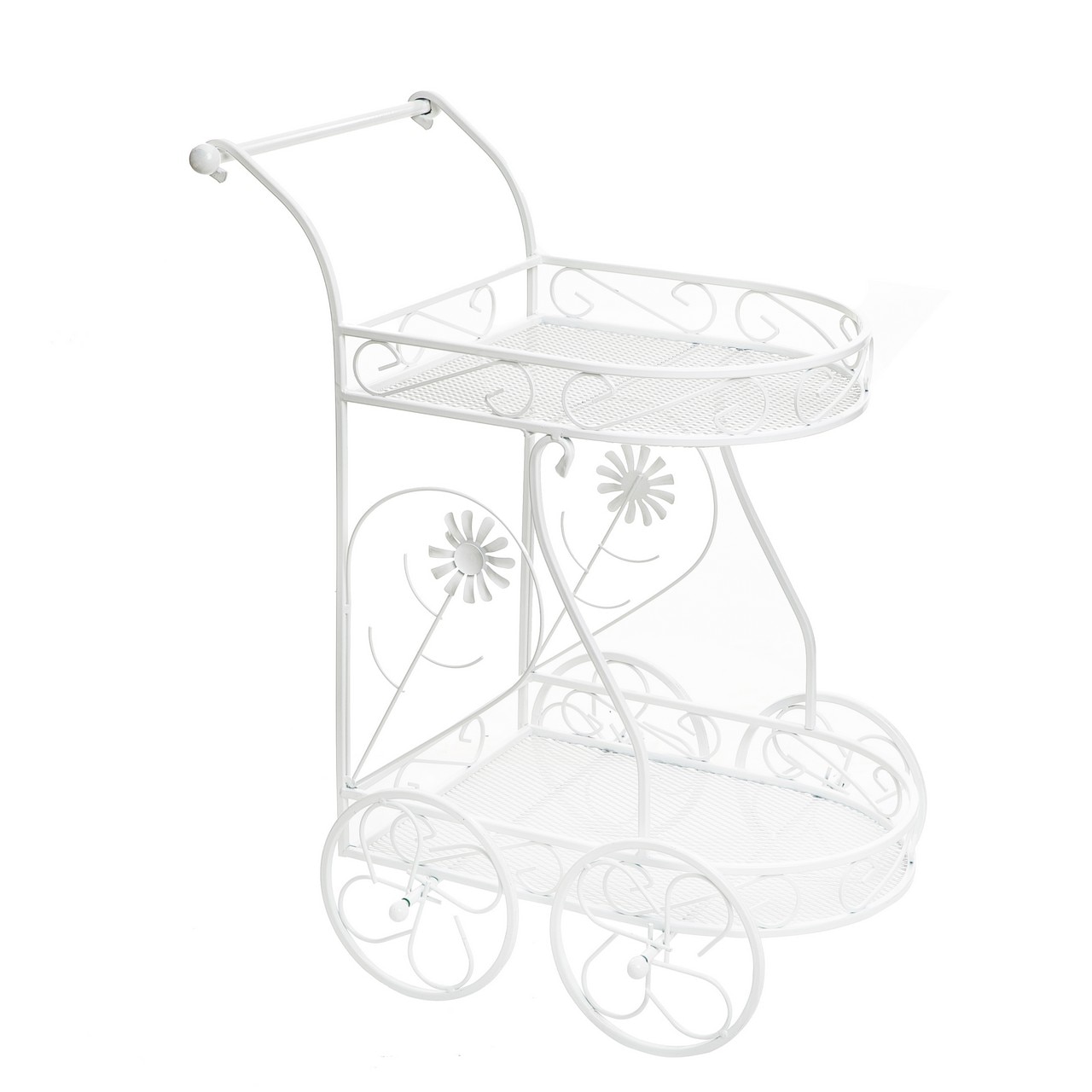 Cos pentru servire, premiamob, cu rotile,10-0759, alb