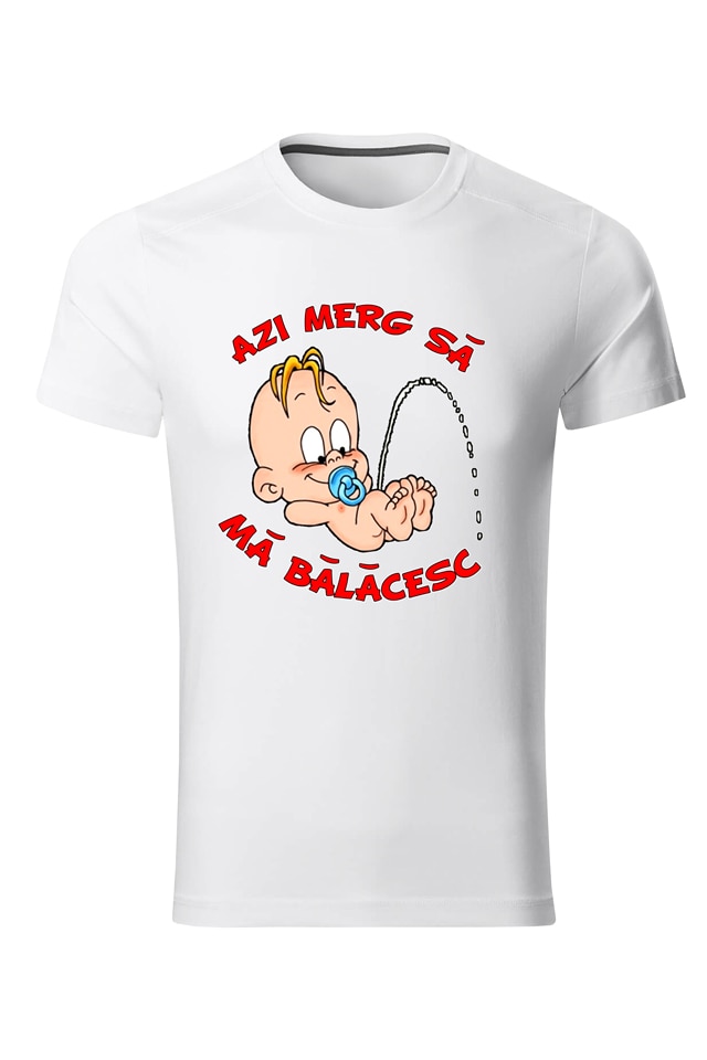 Tricou personalizat botez, barbat, alb, Alb