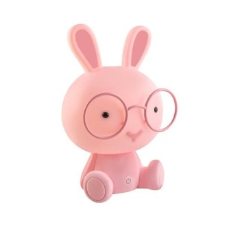 Lampa de veghe pentru copii, iepure roz, lumina calda Lampa de veghe pentru copii, iepure roz, lumina calda