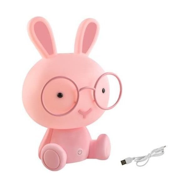 Lampa de veghe Iepuras, Iso Trade, Roz