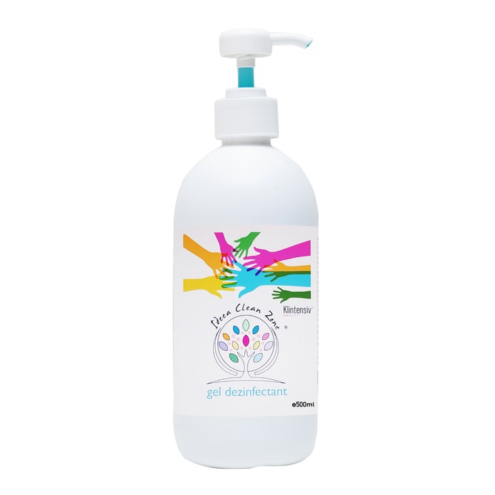 Dezinfectant gel cu alcool, pentru igiena mainilor, 500 ml Klintensiv - Avizat de Ministerul Sanatatii