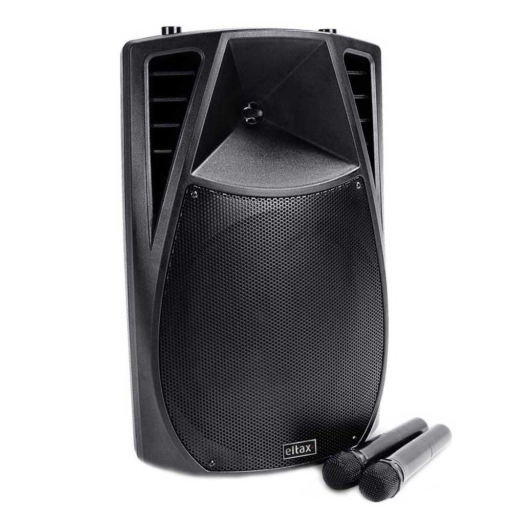 Boxa karaoke cu 2 microfoane, Eltax Voyager BT 12, 350W, negru