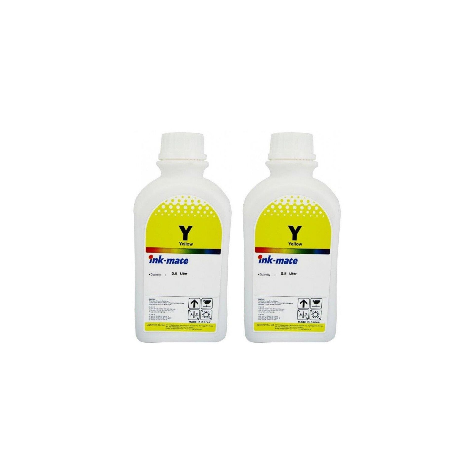 Pachet flacon refill cerneala galben x2 Ink-Mate 500ml compatibil HP C1823D (23)