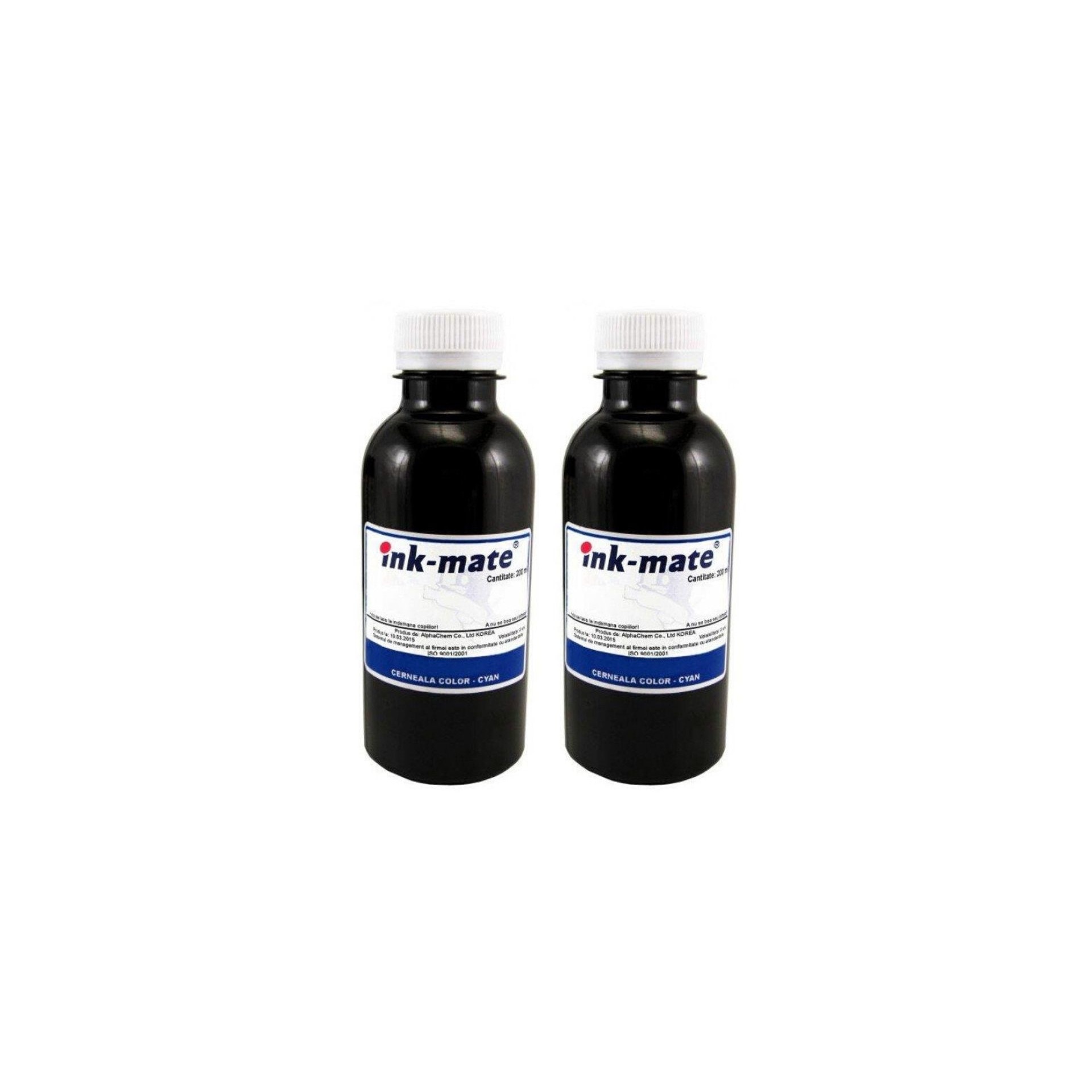 Pachet flacon refill cerneala cyan x2 Ink-Mate 200ml compatibil HP C1823D (23)