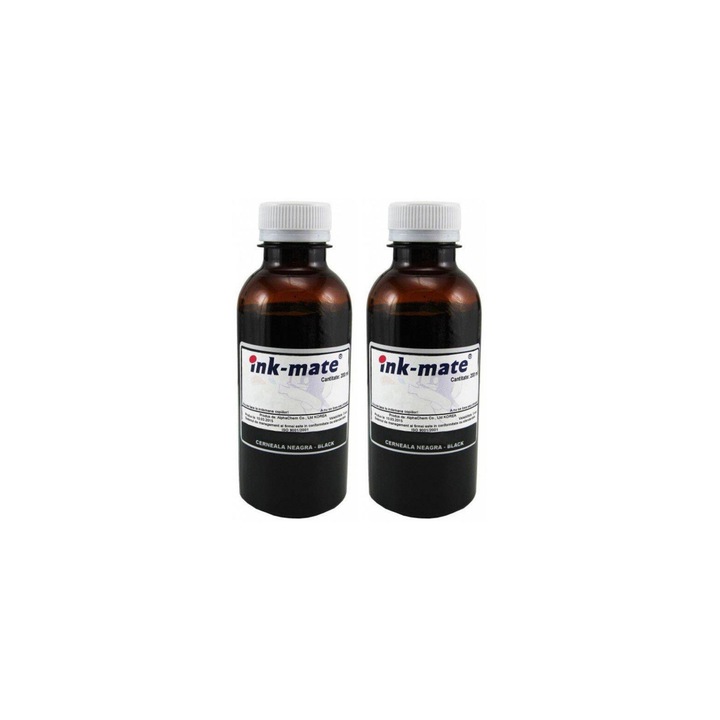 Pachet flacon refill cerneala negru x2 Ink-Mate 200ml compatibil Canon GI-40PGBK
