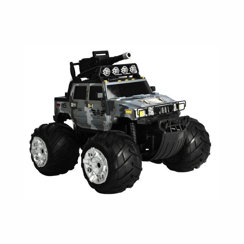 Masina cu telecomanda Army Off Road cu tun de apa, viteza maxima 25km/h, 4 amortizoare, scara 1:12