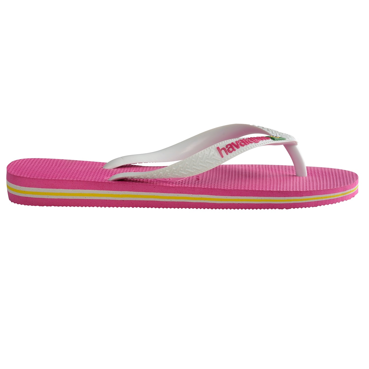 Slapi Havaianas Brasil Logo Hollywood Rose, Roz/Alb