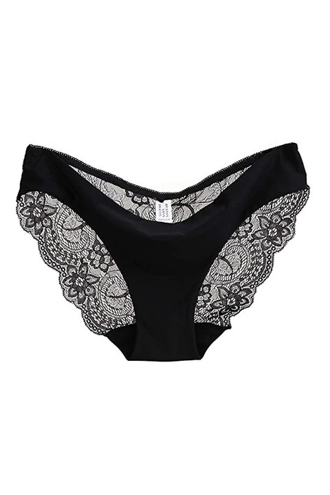 Секси дантелени прозрачни памучни бикини 860, Черен