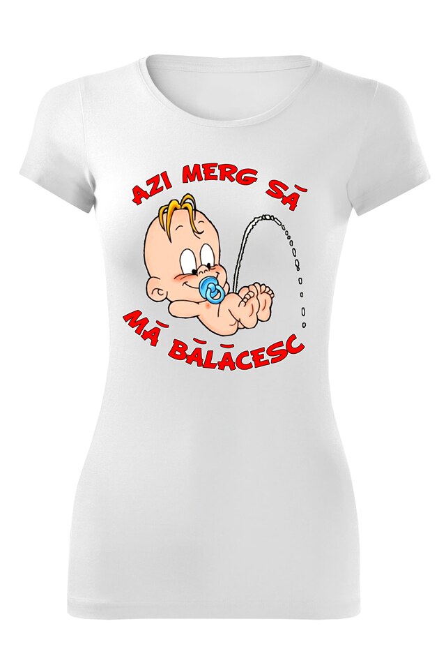 Tricou personalizat botez, dama, Alb