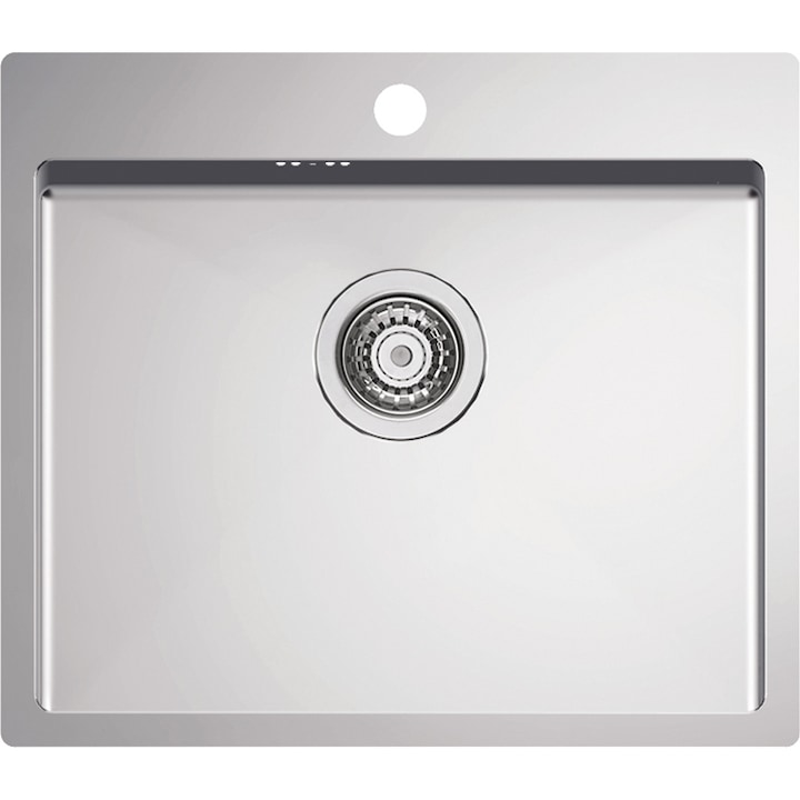 Кухненска мивка Alveus Quarto 10, 550x480 мм, Дълбочина на коритото 190 мм, Включен сифон, Inox