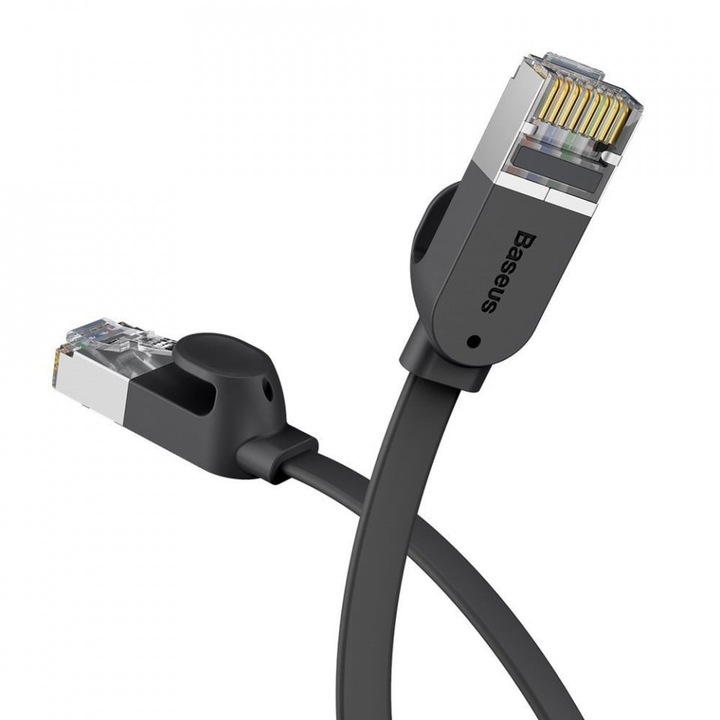 Baseus RJ45 Cat 6 1000Mbps 8m плосък Ethernet кабел - черен