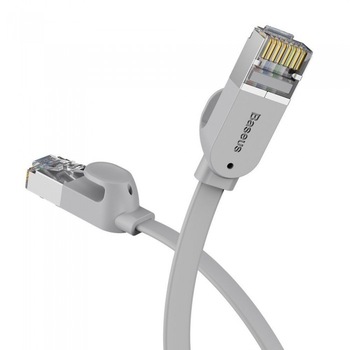 Cablu de retea Baseus, Flat Ethernet Patchcord, RJ45 Cat 6 1000Mbps, 5M, Gri Cablu de retea Baseus, Flat Ethernet Patchcord, RJ45 Cat 6 1000Mbps, 5M, Gri