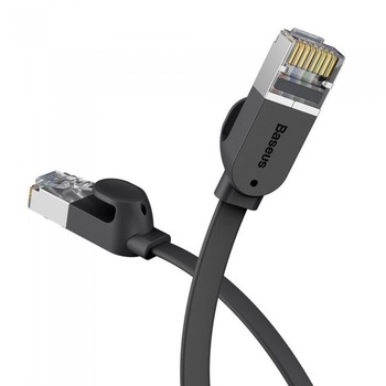 Cablu de retea Baseus, Ethernet Patchcord, RJ45 Cat 6 UTP 1000Mbps 1M, Negru Cablu de retea Baseus, Ethernet Patchcord, RJ45 Cat 6 UTP 1000Mbps 1M, Negru