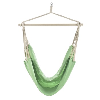 Hamac fotoliu Summer Green casa.pro, 180 x 125 cm, 150 Kg, bumbac/poliester/lemn, verde pastel Hamac fotoliu Summer Green casa.pro, 180 x 125 cm, 150 Kg, bumbac/poliester/lemn, verde pastel