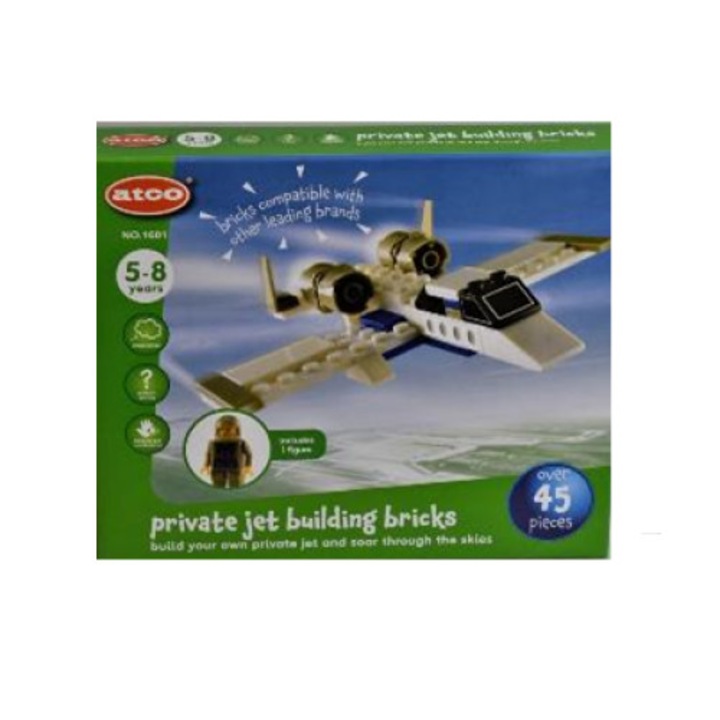 Set de construit Atco, avion, 45 de piese