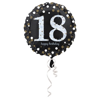 Balon Folie 18 Happy B-day Gold Sparkling, 43cm, AMS 33239 01 Balon Folie 18 Happy B-day Gold Sparkling, 43cm, AMS 33239 01