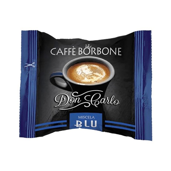 Capsule cafea Borbone Don Carlo BLU, compatibile Lavazza A Modo Mio, 50 capsule, 350g