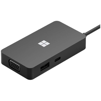 Adaptor multiport Microsoft Travel Hub, USB-C 3.2, Gigabit, HDMI, VGA, Negru Adaptor multiport Microsoft Travel Hub, USB-C 3.2, Gigabit, HDMI, VGA, Negru