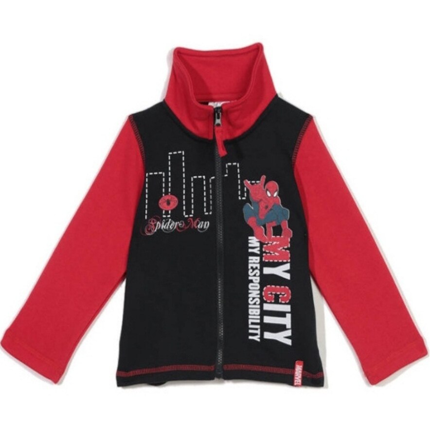 Hanorac Spiderman, baieti, 96 CM, Bleumarin/Rosu