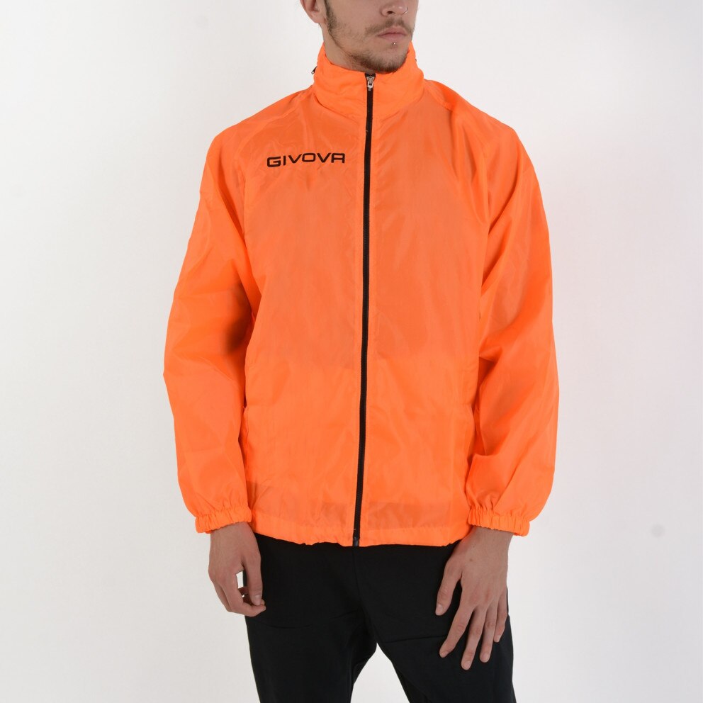 Jacheta ploaie Rain Basico Givova, oranj neon, XS
