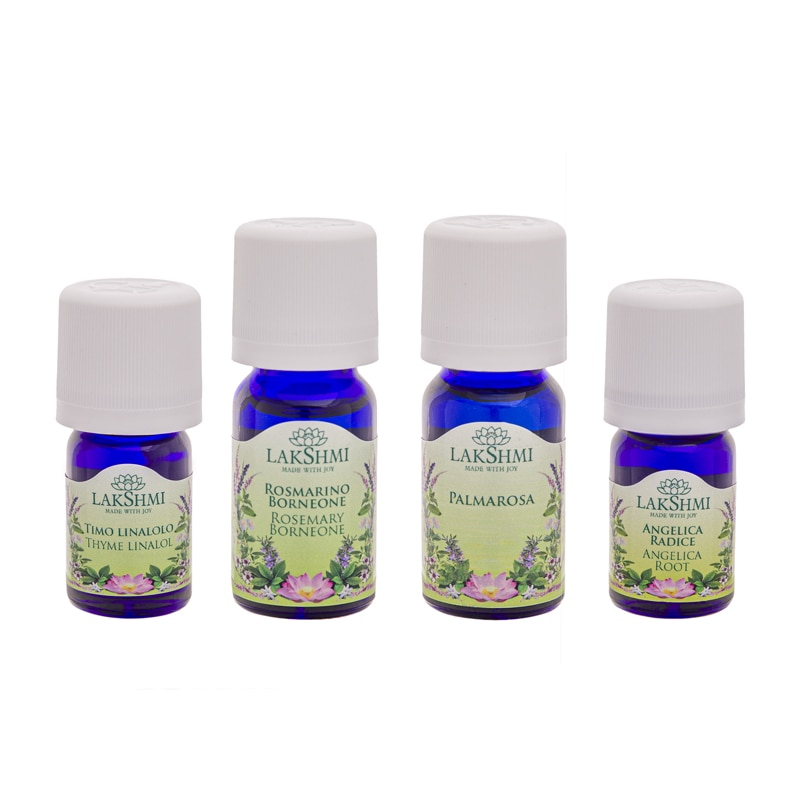 Set uleiuri esentiale 100% pure Lakshmi, tratament cardiotonic, 4 bucati, 30 ml