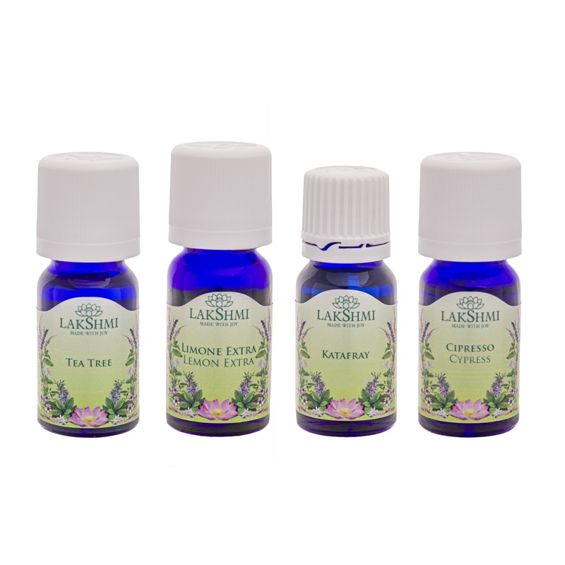 Set uleiuri esentiale 100% pure Lakshmi, tratament alternativ capilare fragile, 4 bucati, 40 ml