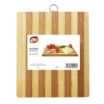 Tocator Lemn Bambus, 34x24 cm, Marimea M, Forma Dreptunghiulara, Culoare Natur Tocator Lemn Bambus, 34x24 cm, Marimea M, Forma Dreptunghiulara, Culoare Natur