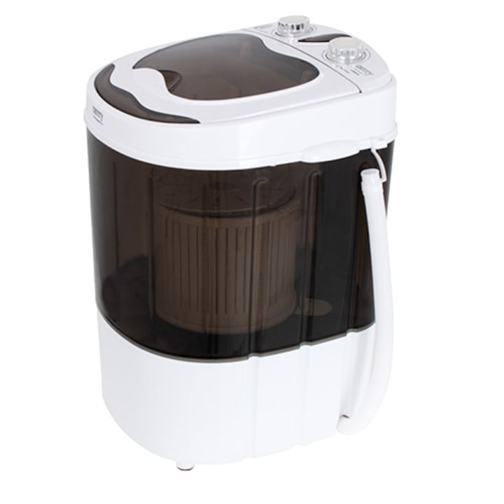 Camry CR8054 3kg mosási kapacitás, 580 W centrifuga teljesítmény, fehér-fekete mosógép utazáshoz