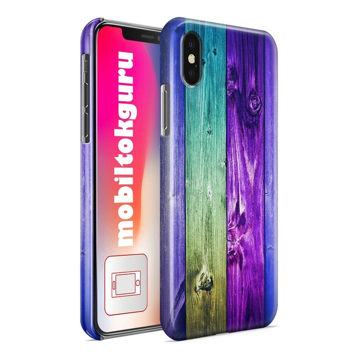 Kék lila türkiz fa mintás iPhone 5s telefontok tok hátlap 1