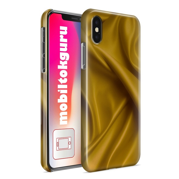 Arany színű selyem mintás iPhone 5s telefontok tok hátlap 1