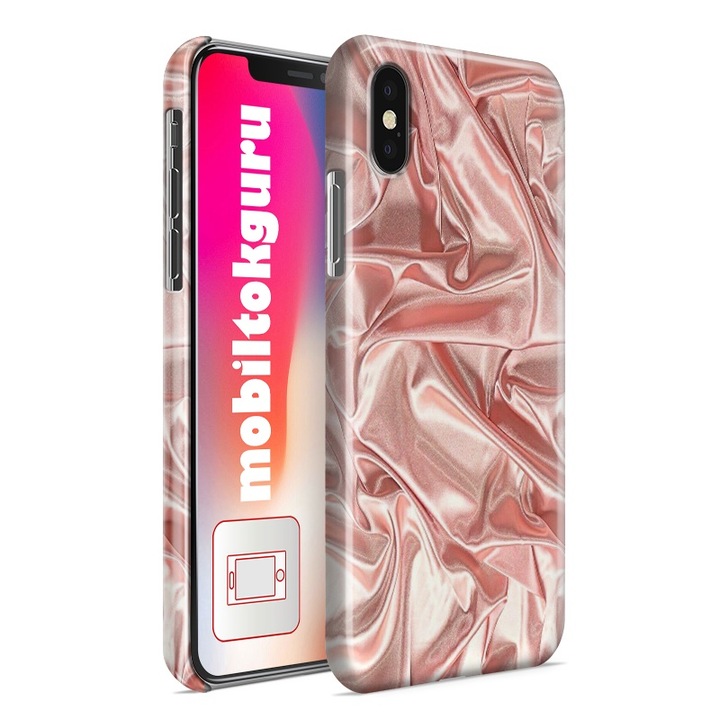 Rózsaszín selyem mintás iPhone 5s telefontok tok hátlap 1