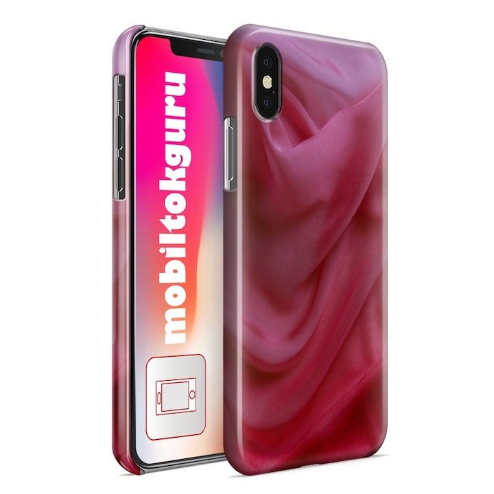 Vörös rózsaszín selyem mintás Samsung Samsung Galaxy A5 2018 telefontok tok hátlap 1