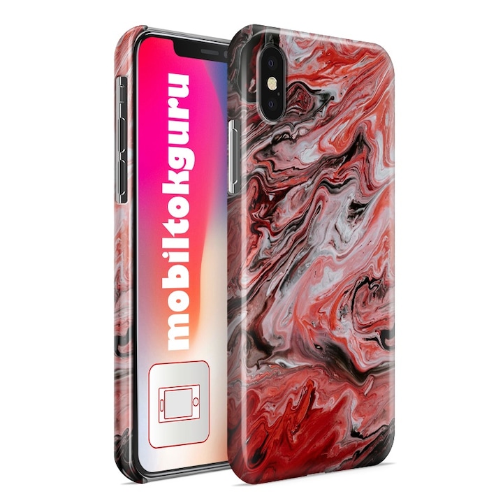 Vörös márvány mintás Samsung Samsung Galaxy A5 2018 telefontok tok hátlap 1