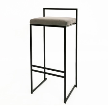 Scaun bar Still mad, gri, modern, metal/catifea, 35 x 35 x 74 Scaun bar Still mad, gri, modern, metal/catifea, 35 x 35 x 74