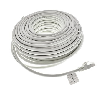 Cablu ecranat FTP, Lanberg 42803, cat.6, mufat 2xRJ45, lungime 30m, AWG 26, 250 MHz, de legatura retea, ethernet, alb Cablu ecranat FTP, Lanberg 42803, cat.6, mufat 2xRJ45, lungime 30m, AWG 26, 250 MHz, de legatura retea, ethernet, alb