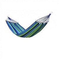 hamac cu bara de lemn 180 x 80 cm franghii si sac de depozitare incluse din bumbac 100 albastru imagen 57_0_
0