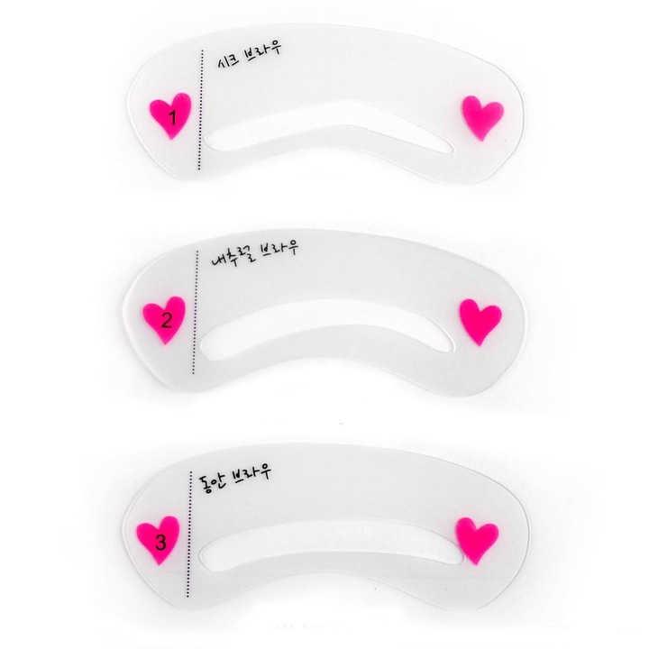 Set Sabloane sprancene Makeup, Magical, 3 bucati