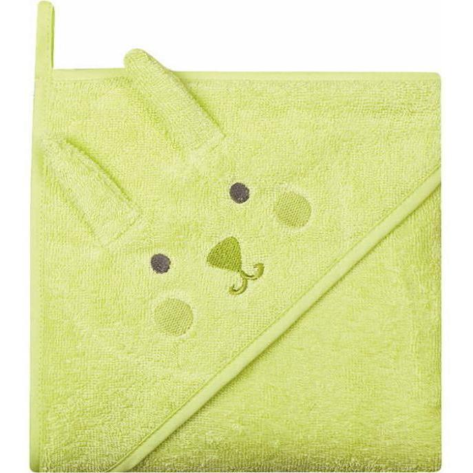 Prosop de baie cu gluga imprimeu animal 100 x 100 cm, Womar Zaffiro, Verde