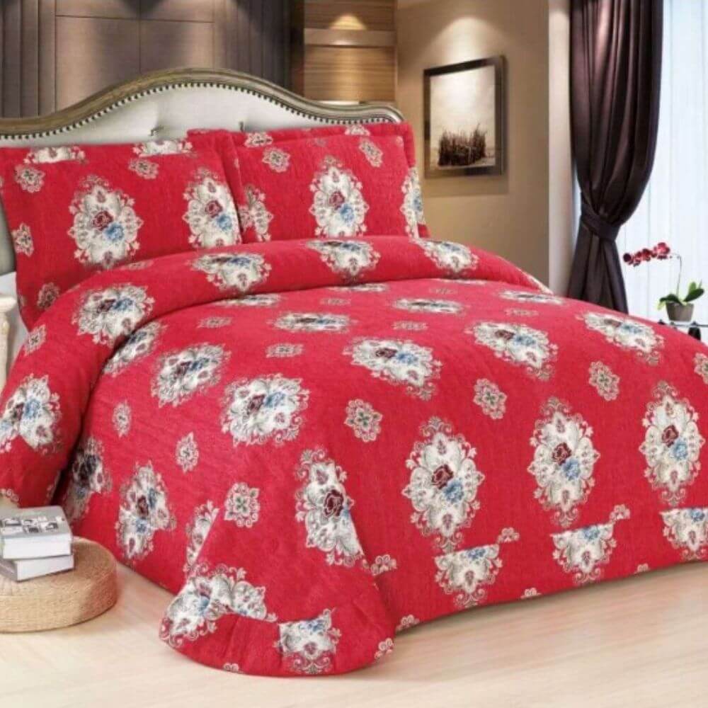 Set Cuvertura de Pat Satin + 2 Fete de Perna, Pat 2 Persoane, CCS-20