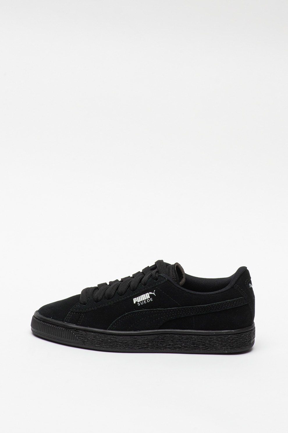 Puma, Pantofi sport low-cut de piele intoarsa, Negru, 4