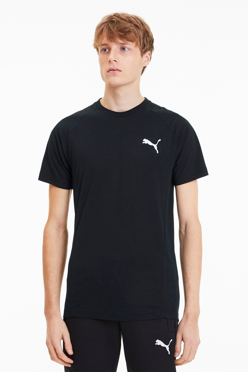 Puma, Tricou cu maneci raglan Evostripe, Negru