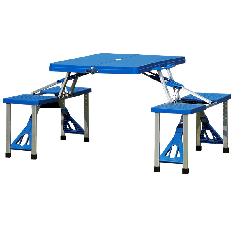 Masa camping pliabila duraluminiu,4 locuri,85 x 65 cu spatiu umbrela,Deuba