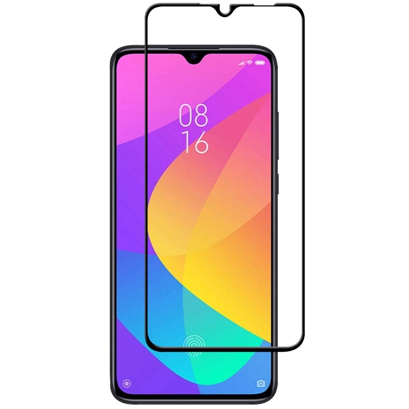 Folie sticla securizata Full Cover Full Glue pentru Xiaomi Mi 9 Lite, Negru