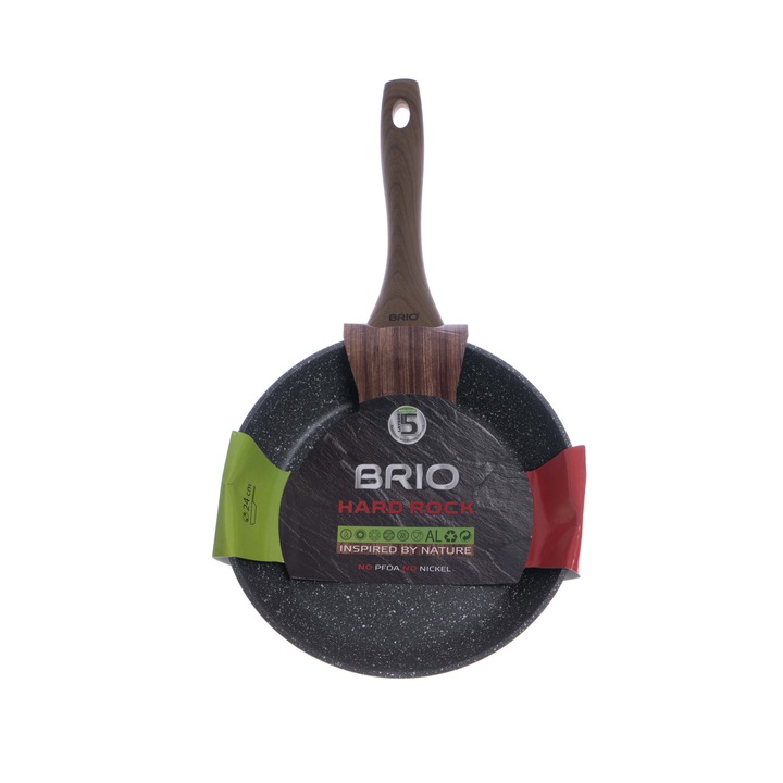 Тиган BRIO HARD ROCK с незалепващо покритие, 24 см