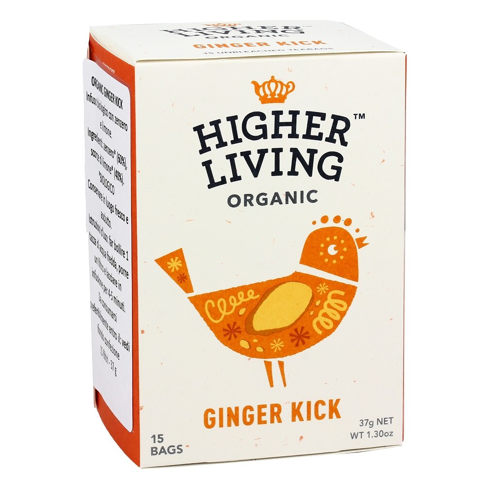 Ceai cu ghimbir Ginger Kick 15 plicuri Higher Living