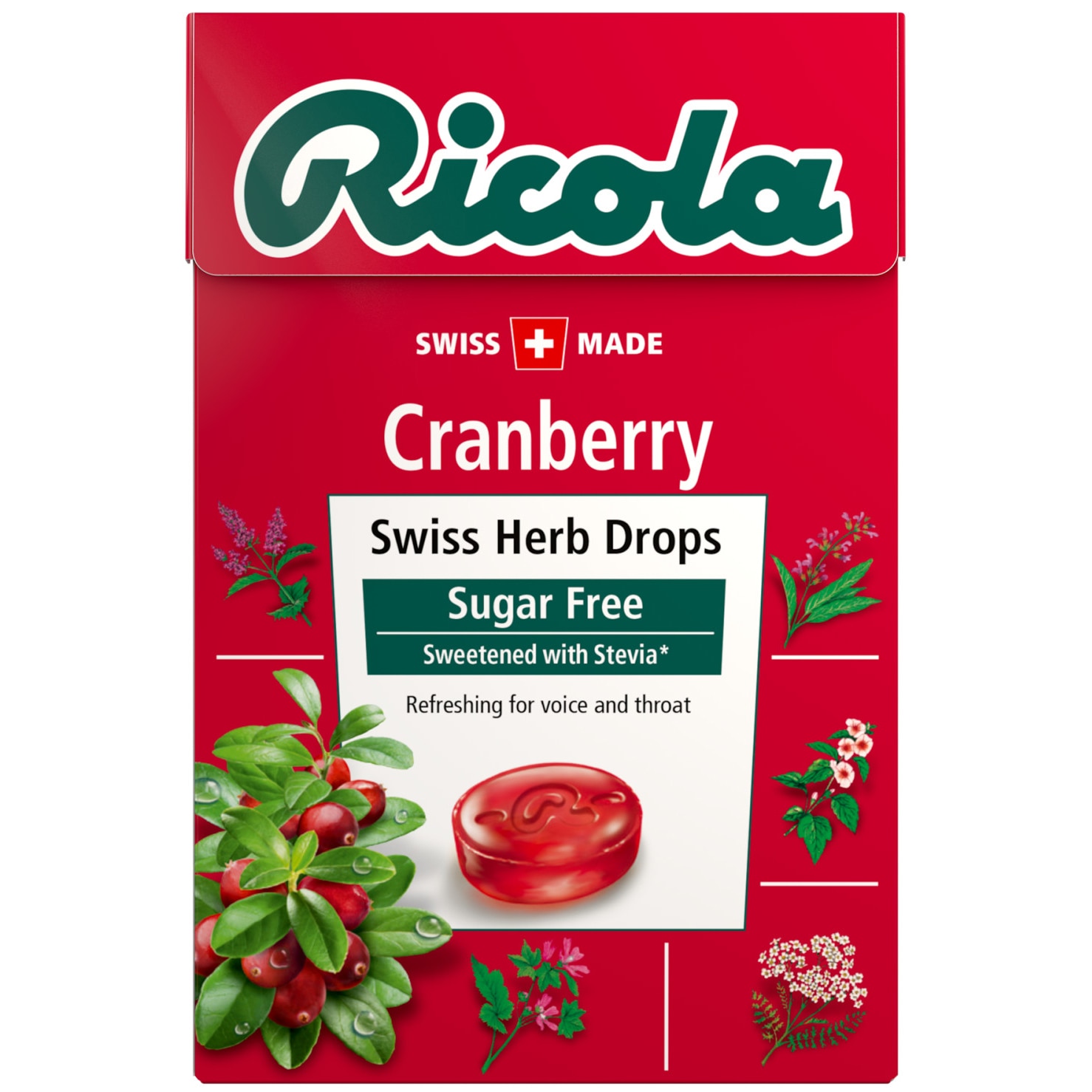 Dropsuri din plante cranberry Ricola, 40g
