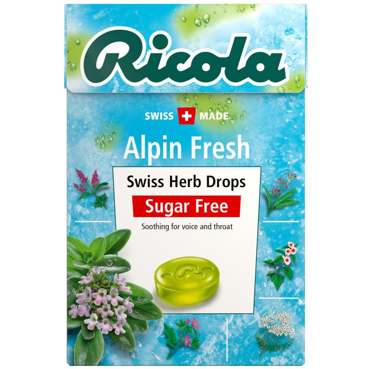 Dropsuri din plante alpin fresh Ricola, 40g
