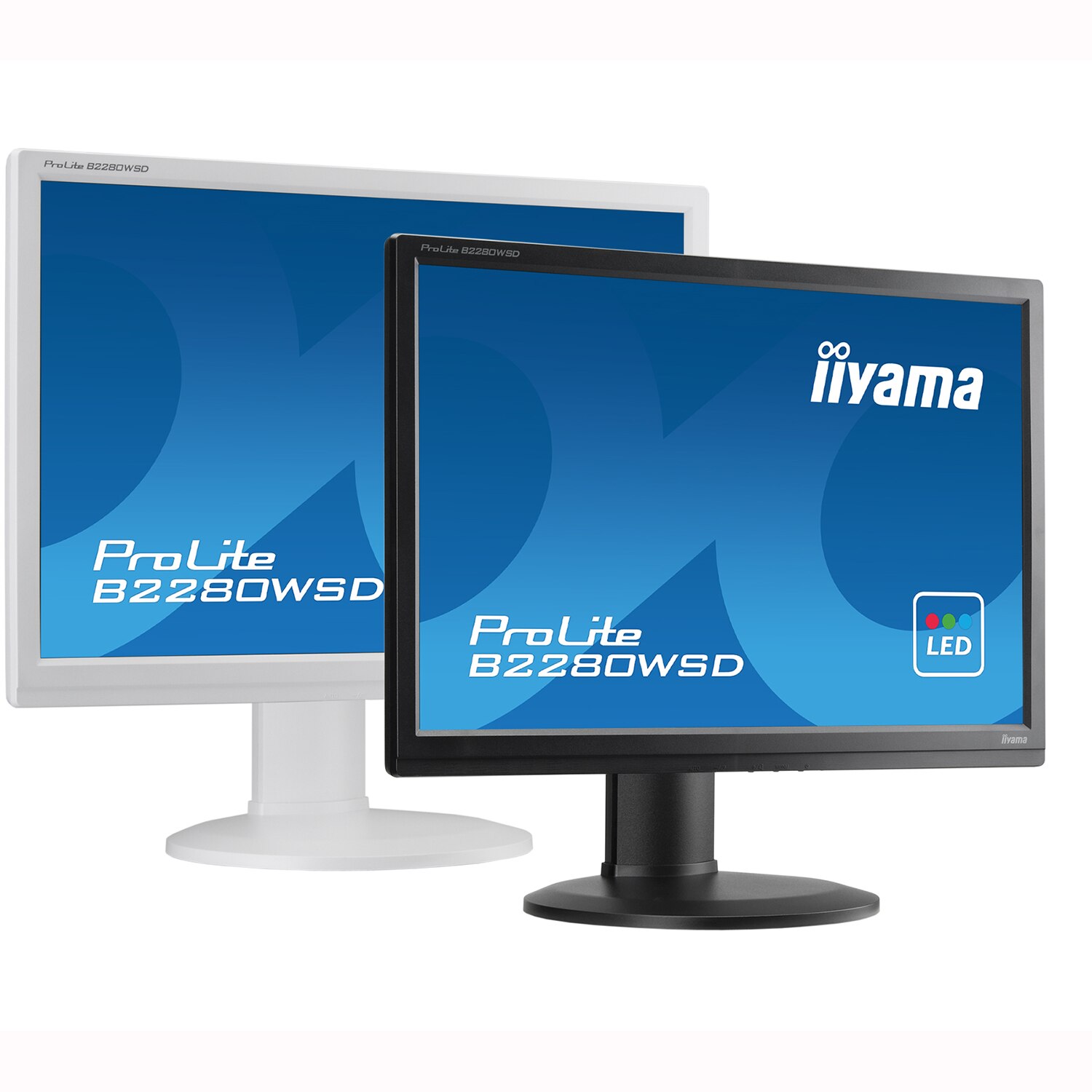 Монитор LED TN Iiyama ProLite 22", DVI, VGA, Високоговорители, Черен ...