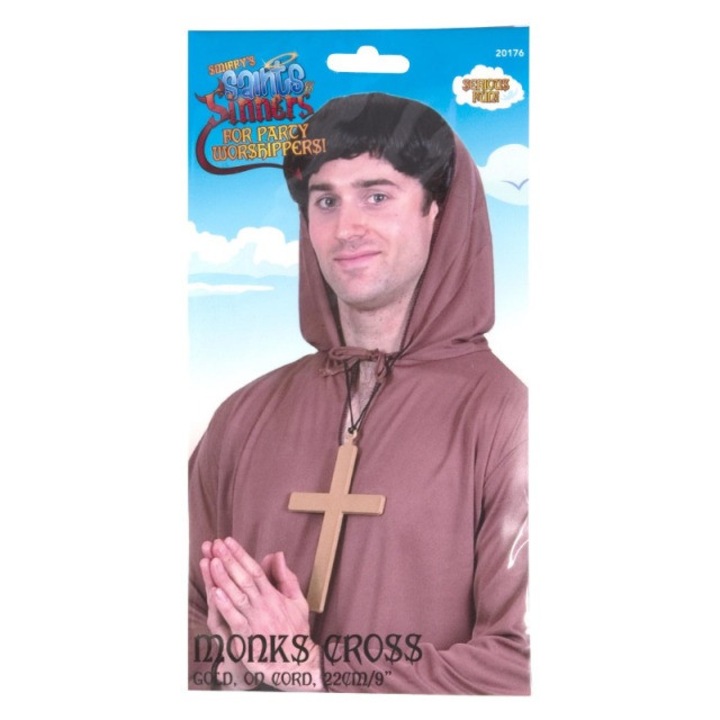 Cruce de calugar, maro, din plastic