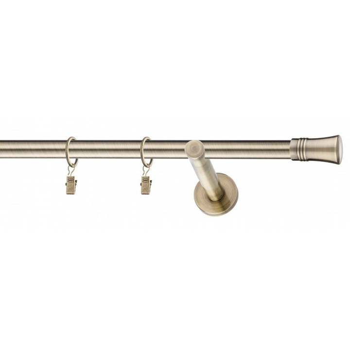 Galerie metalica Capri moderna 19mm x 1.6m, antique brass (auriu antic)